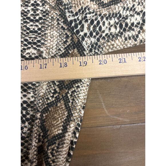 Oliveaceous Snake Print Long Sleeve Bodysuit Medium - Picture 9 of 10